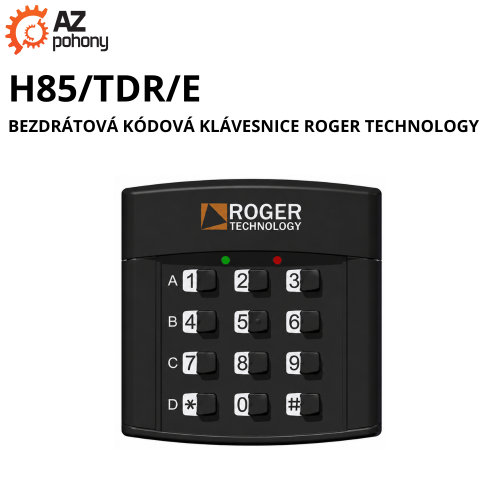 H85/TDR/E - bezdrátová kódová klávesnice Roger Technology